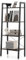 COSTWAY 4-Tier Ladder Bookshelf, Industrial Bookcase Storage Shelving Unit with Anti-Tipping Kits, Freestanding Metal Frame Wooden Display Rack Shelf for Living Room Office (Dark Brown, 56x32x138cm)