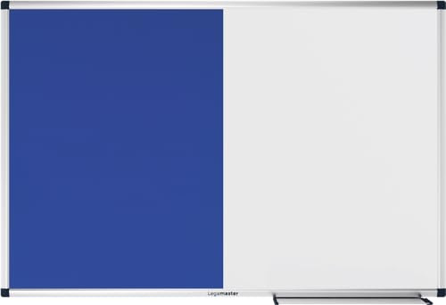 Legamaster UNITE Kombiboard - 60x90cm - blau – Whiteboard-Korkkombination – Whiteboard magnetisch und beschreibbar – Korktafel zum anpinnen von Bildern und Plänen aus 100% Naturkork | Filz und magnetischer Stahl, BxH 900 x 600 mm, weiß/blau