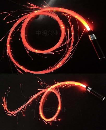 ELzEy Frusta in fibra ottica LED Frusta in fibra ottica a LED, fruste luminose con pixel ottici USB da 6 piedi girevole a 360°, giocattolo for feste giocattolo a flusso scintillante per balli, feste (