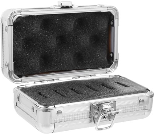 BRIGHTFUFU Box Suitcase Foam Aluminum Eyepiece Filter Storage Telescope Accessory Aluminum Alloy Filter Storage Shell Container Protective Box Telescope Filter Container