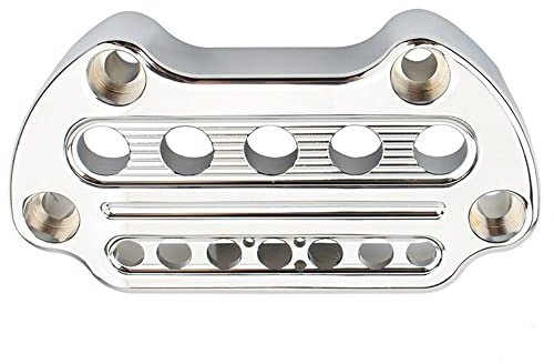 KACEPAR Motorrad-Blinker-Lenkerklemme, Aluminium, schwarz, Chrom, Motorrad-Blinker-Lenkerklemme, passend für H/a*rley Sportster ab 1995, Dyna 2006+.