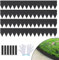 VEVOR Bordure de Jardin en Acier, Lot de 4 Bordures Paysagères de Pelouse en Métal 101,6x15,2 cm Installation Simple avec 6 Clips de Fixation, Bandes Pliables Résistantes pour Cour, Jardin, Pelouse