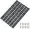 QUARKZMAN 12 Bisagras Continuas y de Piano 6 Piezas de Bisagras Continuas de Acero Inoxidable con Agujeros para Puertas de Armario de Barco Caja de Muebles Negro
