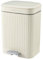 KITCHEN MOVE Cubo de basura con pedal rectangular de plástico 12L AURA Blanco