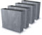IMJ-Global Juego de 4 macetas rectangulares para flores, plantas Urbi Case Beton Effect, de plástico, 58 x 18 x 49,8 cm, para interior y exterior, grises oscuros, 44 litros, diseño moderno