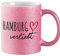 Huuraa Glitzer Kaffeebecher Hamburg verliebt Geschenk 330ml Pink Hamburg Mitbringsel