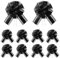 10 Stück Große Geschenkschleife, ø 18cm Ziehschleife Geschenk Schleife mit Geschenkbänder Dekoschleifen für Schleife Schultüte Geschenke Tüten Hochzeit Geburtstag Weihnachten, pull Gift Bow(Schwarz)