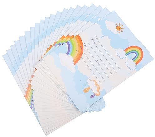 PLAFOPE 20stücke Bunte Glückwunschkarten Für Kindergeburtstage Shower Einfache Botschaften Leicht Und Tragbar Für Feiern Und Besondere Anlässe