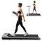 bigzzia Laufband für Zuhause und Büro - 2 in1 Walking Pad 2.5 PS, Leise Elektrisch Laufband Schreibtisch 1-8KM/H, Treadmill bis 120kg mit LCD-Anzeige (Silbergrau)