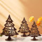 HINGTAI 3 teiliges Krippenfiguren Holz, Weihnachtskrippe, Weihnachtskrippenzubehör, Vintage-Krippenset aus Holz, Weihnachtsschilder, Weihnachtsdekoration, Bauernhaus,Home Tiered Decor Xmas Zeichen