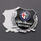 SJSHOPS Auto Emblem für Alfa Romeo Mito 147 156 159 166 Giulietta Giulia GT Stelvio, Metall/Acrylnitril-Butadien-Styrol, Autoemblem, Kompaktwagen, SUV, Silber