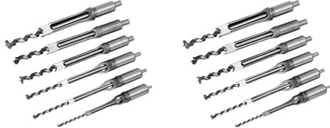 Eujgoov 12Pcs Steel Square Hole Saw Drill Bits Set HRC 48-50 Various Sizes 4-16mm Woodworking Mortising Chisel Tool