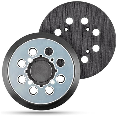 Aiyraa 2Pcs 5 Inch 8 Holes Metal Replacement Sander Backing Pad Used for High Speed Polishing, Replacement Hook and Loop Backing Pad, Orbital Sander Pads for DWE6421 6421K DWE6423 6423K DCW210B DWE642