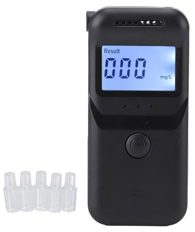 Andas alkoholtestare Breathalyzer Kuuleyn Alkoholtestare Intelligent Voice Semiconductor Gas Sensor Exakt stor skärm Blowing Type Portable Drunk Driving Tester för Family GA