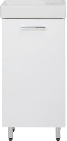 VBChome Mueble para baño de 40 x 85 x 22 cm, color blanco, mueble bajo lavabo con lavabo de cerámica y orificio para grifo, moderno juego de muebles de baño para baños pequeños