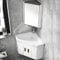Armadietto da Bagno ad Angolo con Specchio e Contenitore Mobile Bagno Sospeso con Lavabo, Rubinetto Caldo e Freddo, Design Ssalvaspazio per Piccoli Bagni(White,38cm)