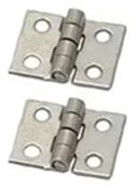 50pcs Copper Plated Mini Hinge Small Decorative Wooden Box Cabinet Door Hinge with Nail Dollhouse Furniture(Silver)