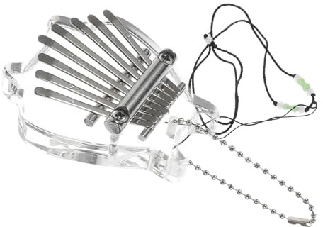 Toddmomy Kalimba Instrument Mit Tasten Transparent Fingerpiano Kleines Tragbares Musikinstrument Für Anfänger Hand Kristallklar Harfe