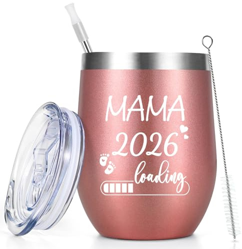 Livole Cadeau pour future maman, idées cadeaux pour futures mamans, mère, maman, cadeaux pour femmes enceintes, futurs parents, cadeaux de Noël pour femmes, amie, femme, 350ml 12oz Tasse de camping