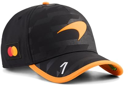 PUMA McLaren F1 Lando Norris 1000. GP 2026 Kappe – Orange – Einheitsgröße | Alle neuesten Team- und Partnerlogos, Offizielle lizenzierte Replica-Sammlung