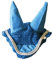 Rhinegold Fly Veil/Noise Muffler-Pony-Turquoise Türkis