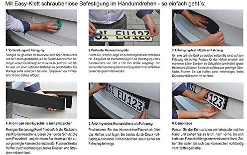 Utsch Easy-Klett Befestigungs-Set für KFZ-Kennzeichen