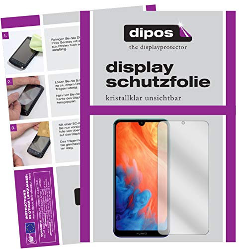 dipos I 2X Schutzfolie klar kompatibel mit Huawei Y7 (2019) Folie Displayschutzfolie