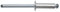Blindniet Flachrundkopf 5 x 20 mm Aluminium-Stahl 250 Stück