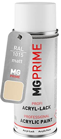MG PRIME RAL 1015 Ivoire clair/Light ivory Bombe aérosol 400 ml mat séchage rapide