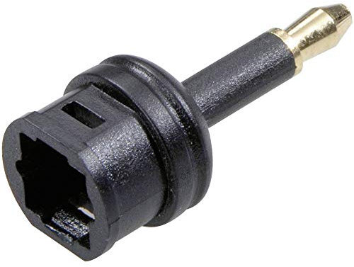 SpeaKa Professional Toslink Digital-Audio Adapter [1x Optischer Stecker 3.5 mm - 1x Toslink-Buchse (ODT)] Schwarz