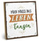 ARTFAVES® Wandbild Holzschild mit Spruch - Man muss das Leben tanzen - Türschild Retro Vintage Deko Bild Geschenk - Glücklichsein