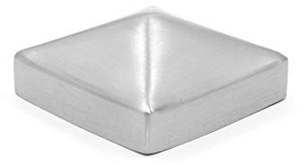 Cosch Edelstahl Pyramidenkappe V2A Edelstahl für Quadratrohr (Rohranschluss 80 x 80 mm)