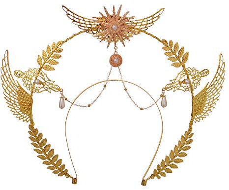 BLESSUME Halo Krone Stirnband Fasching Damen Karneval Kostüm Accessoires (Stil #19)