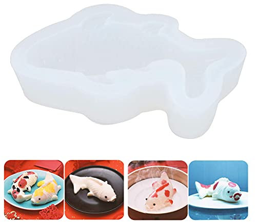 Moule à poisson Koi, moules en résine de Silicone de poisson, outil de moule de cuisson au chocolat en forme de poisson pour la fabrication de crème glacée au chocolat de gâteau Fondant bricolage