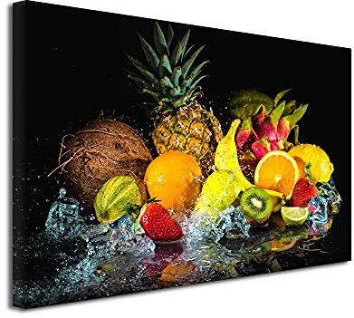 DECLINA Bild auf Leinwand, Küche, Wanddekoration, Leinwand, Dekoration, Küche, Früchte, 120 x 80 cm