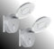 Trango 2er Set 2636-024 Sensor LED Nachtlicht *NITE* in Silber mit Automatikfunktion direkt 230V mit Bewegungssensor - Sicherheitslicht - Steckdose Lampe - Wandlampe - Orientierungslicht - Nachtlampe