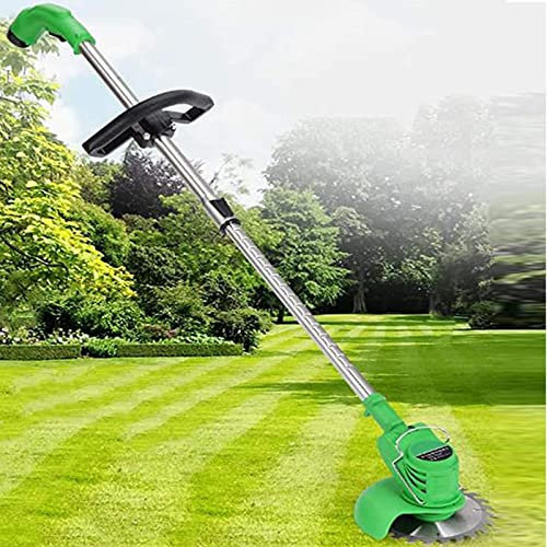 DRSM Petite Tondeuse à Gazon sans Fil Domestique,Tondeuse à Gazon électrique à Batterie Lithium,Rechargeable Tondeuse À Gazon,Portable Rétractable Garniture Verte,pour Pelouses,Parcs