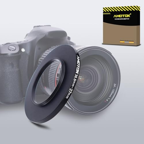30.5mm Lens to 37mm Camera Lens Adapter,30.5mm to 37mm Filter Step up Ring Adapter Ring,Compatible All 37mm Filter Accessory