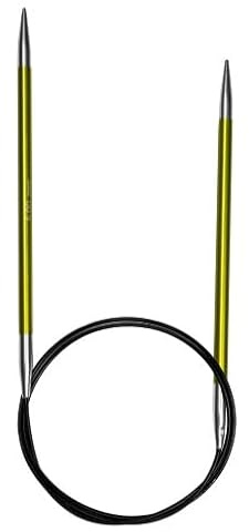 Lana Grossa Rundstricknadel Aluminium | leicht & stabil | glatte Oberfläche für müheloses Stricken | ideal für alle Garne | langlebig & komfortabel | 100/5,0
