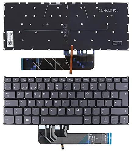 PORTATIL MOVIL - Teclado Compatible con Lenovo Yoga 530-14IKB 530-14ARR 730-13IKB 730-13IWL 730-15IKB 730-15IWL Teclas Recambio Keyboard Replacement Piezas Renovar Interior Laptop PC Computadora Fácil