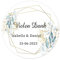 50 PERSONALISIERT vielen Dank Aufkleber für Gastgeschenke Hochzeit Taufe Verlobung Geburtstag Kommunion Geschenke Etiketten - Rd 085 (Goldene Blätter)