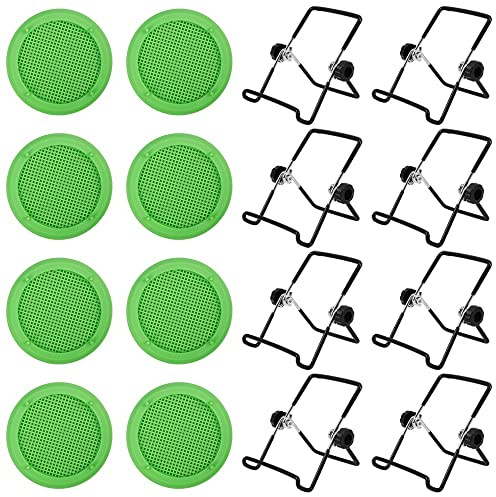 Picowe Plastic Sprouting Lids, Sprouting Jar Stands, for 86mm Wide Mouth Mason Jars, Canning Jars, Suit for Grow Bean Sprouts, Alfalfa, Salad Sprouts(16 Pack, Green)