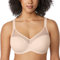DELIMIRA Damen T Shirt BH mit Bügel Vollschalen Nahtlose BH Große Größen Gepolstert Beige 80C