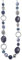 FULU AUTUMN Collier de Perles Long en Argent - Collier Boheme avec des Cristaux et des Perles en Pierre Naturelle Bijoux Fantaisie - Belle Idée de Cadeau de Fête Des Mères(Navy blue)