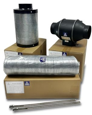 Treez Tools Grow Abluft Set 100mm Belüftungsset für Growbox Aktivkohlefilter