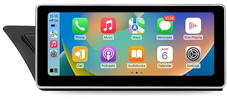 Carplay Android Auto Pantalla táctil inalámbrica de 10.25 para Audi B8 B8.5 A4 S4 A5 S5 RS4 RS5 2009-2016 con soporte multimedia Radio estéreo Soporte Fábrica Cámara USB Reproducción de vídeo Espejo