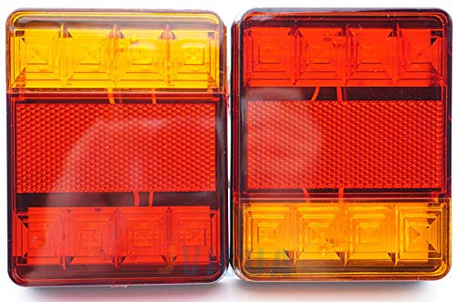 KINGOZOYI 2 Stk Rückleuchten Anhänger Beleuchtung Led 12V Universal Rücklichter für Trailer Truck Anhänger Wohnwagen RV LKW PKW