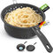 Netrox – Colino da cucina pieghevole in silicone – adatto per alimenti, lavabile in lavastoviglie e senza BPA – Colino per pasta con manico per pentola e cucina – scolapasta per scolapiatti pentole