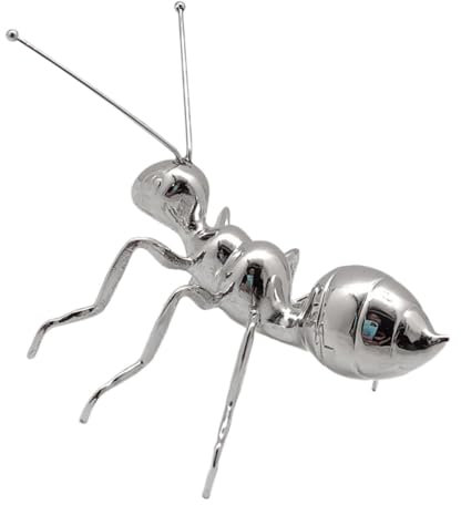 ERINGOGO Metall -Vintage -Ornamente Ameise Figur Desktop-Dekoration Ameise Skulptur Ameisenschmuck Wohnkultur Metallameise für zu Hause Ameisenstatue im Freien Silver
