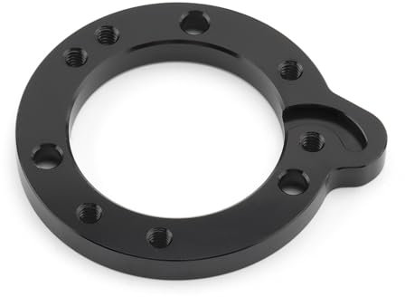 ARLEO Fit For H/a/r/l/e/y S//S S/u/p/e/r E G Carb Carburetor Accessories Aluminum Motorcycle C//V Air Filter Cleaner Adapter Plate Black Chrome(Black)